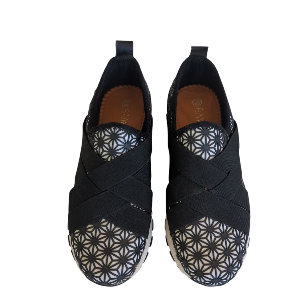 BM Bernie Mev Mary Jane Flats EU 40 Black White Lightweight Flexible - Picture 6 of 16